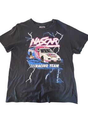 NASCAR Racing Team Graphic Tee Black Retro Y2K T-Shirt